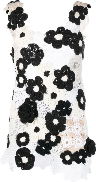 Crochet patch minidress