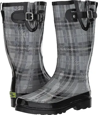 Western Chief Printed Tall Rain Boot (Charcoal) Women's Rain Boots