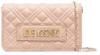 Quilted Logo-Letter Crossbody Bag