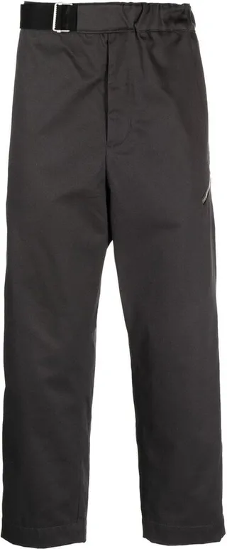 Regs belted cropped trousers