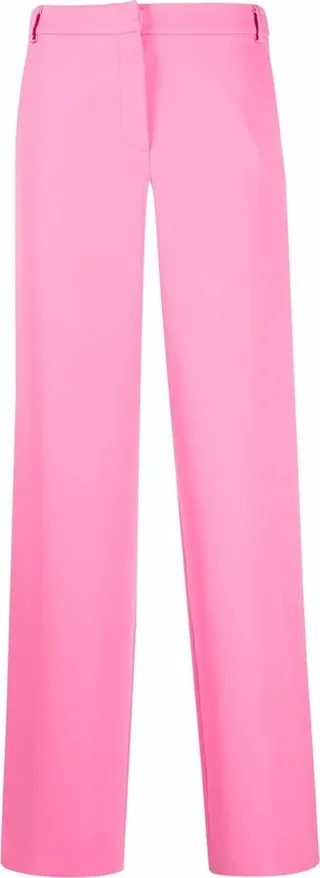 High-Waisted Straight-Leg Trousers