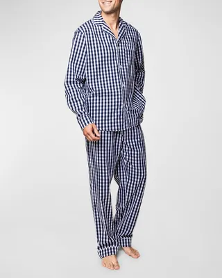 Men's Gingham Flannel Pajama Set