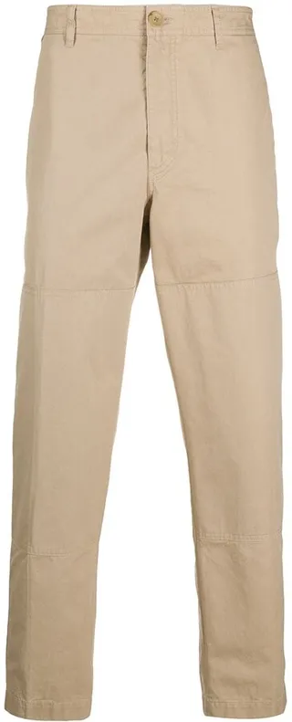 Straight-Leg Cotton Trousers