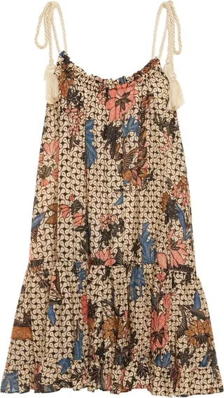 Trula cotton viscose printed mini dress