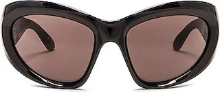 Balenciaga Wrap Sunglasses in Black