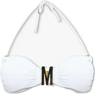 Moschino M-Plaque Bikini Top