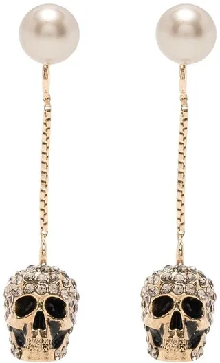Pave Skull Earrings