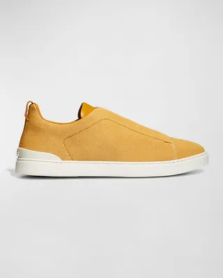 Men's Canvas Low-Top Slip-On Sneakers