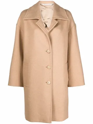 Logo-Print Oversized Coat
