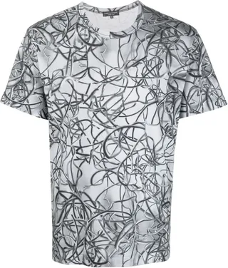 abstract-pattern print T-shirt