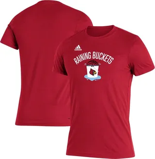 Men's adidas Red Louisville Cardinals Raining Buckets Tri-Blend T-shirt