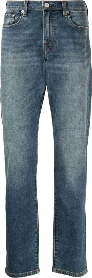 Tapered Antique-Washed Jeans