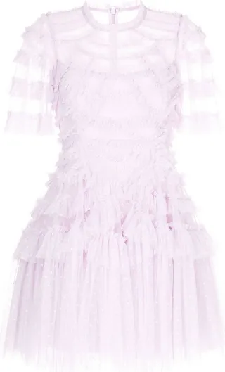 Marilla ruffled-tulle mini dress