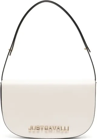 Logo-Lettering Leather Shoulder Bag