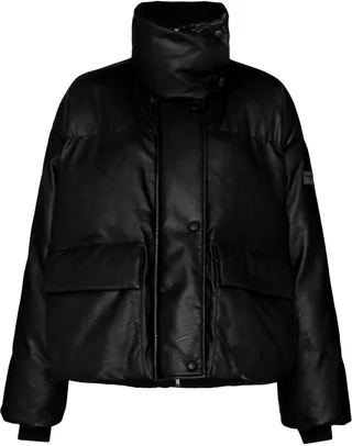 Polished-Finish Padded Coat