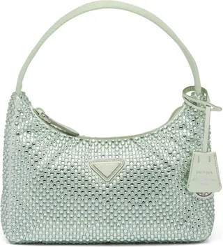 Re-Edition 2000 crystal-embellished shoulder bag