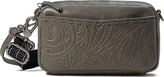 The Sak Cora Smartphone Crossbody (Slate Leaf Embossed) Handbags