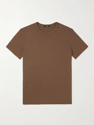 Slim-Fit Stretch-Cotton Jersey T-Shirt