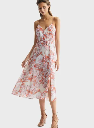 Floral Printed Strappy Dress