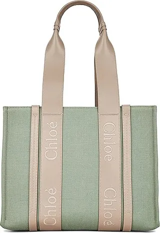 Chloe Woody Tote Bag in Sage