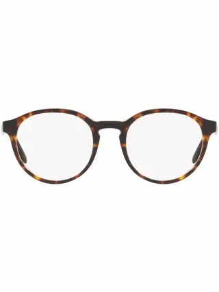 Tortoiseshell Round-Frame Glasses