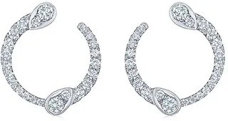 18kt white gold Eclipse diamomnd hoop earrings