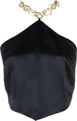 Chain Link-Detail Halterneck Top