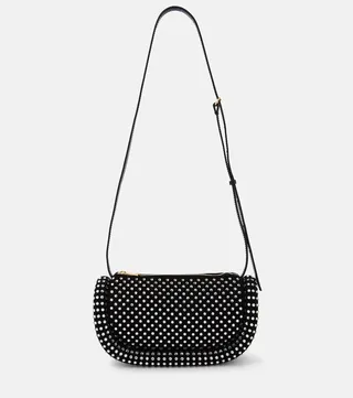Bumper-12 suede shoulder bag