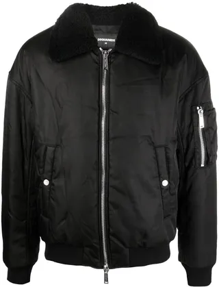 Logo-Print Bomber Jacket