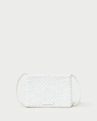 Marison White Woven Crossbody