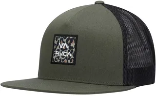 Men's Olive Rvca Va Atw Print Trucker Snapback Hat