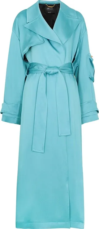 Blumarine Satin Trench Coat
