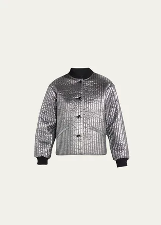 The Metallic Bomber Jacket