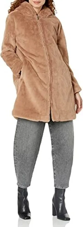 URBAN REPUBLIC Women's Juniors Long Faux Fur Jacket