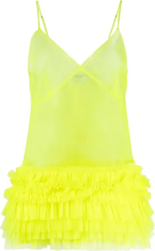 Ruffled Sheer Minidress