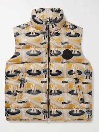 + Fergus Purcell 2 Moncler 1952 Parker Printed Quilted Nylon Down Gilet