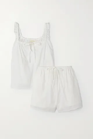 Deiji Studios - + Net Sustain The Paper Organic Cotton-poplin Top And Shorts Set - Off-white