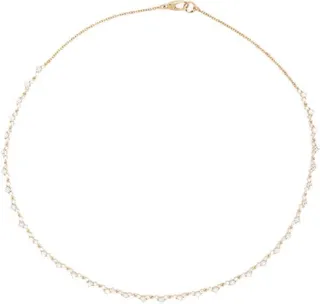 18kt yellow gold Éclat diamond tennis necklace