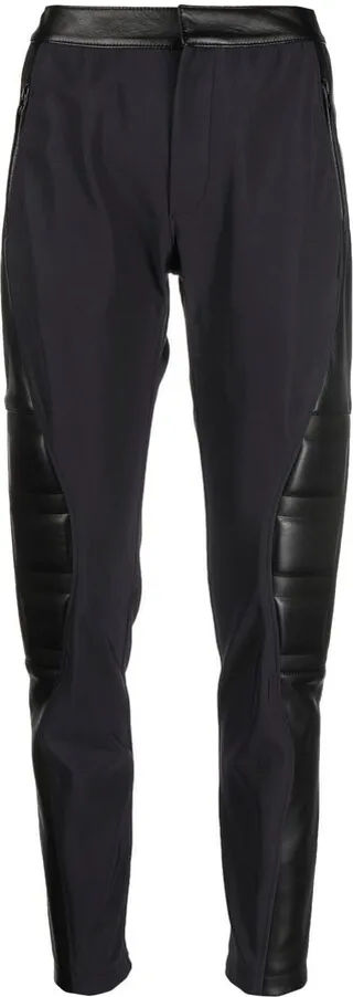 Panelled Leather Trousers