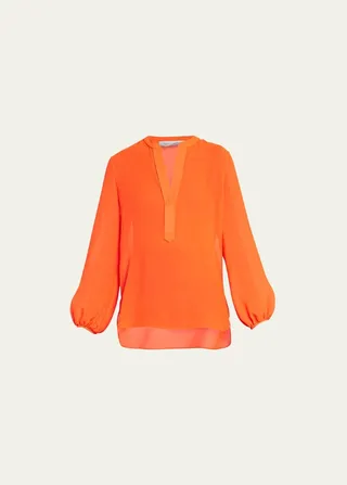 Triora Split-Neck Blouse