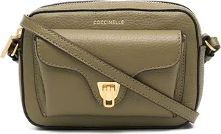 Leather Logo-Print Crossbody-Bag