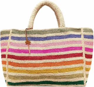 large rainbow Sunset tote bag