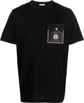 logo-patch chest-pocket T-shirt