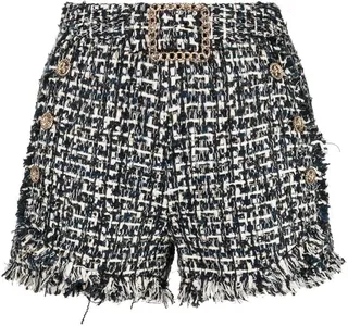 Rough-Cut Tweed Shorts
