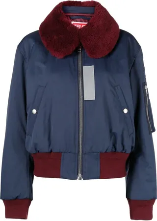 Logo-Embroidered Bomber Jacket