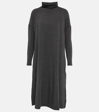Leisure Oltre mockneck jersey midi dress