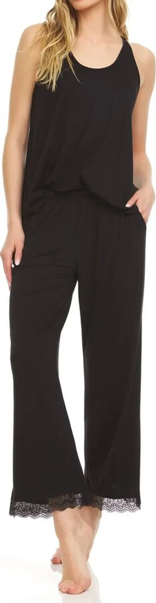Stephanie Iic Pajama Set in Black