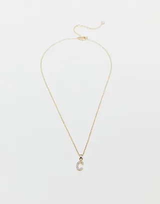 Topshop premium chain and diamante C initial charm
