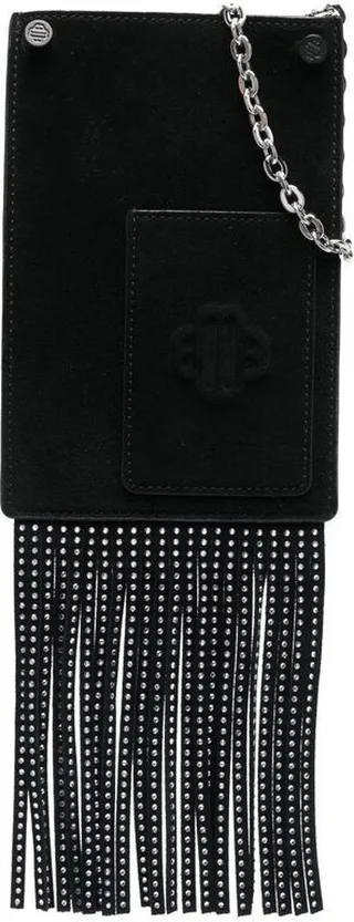 Fringe-Detail Suede Bag
