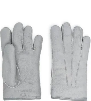 Logo-Embossed Shearling Gloves